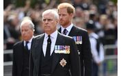 Harry e André na cerimónia de velório da rainha Isabel II
