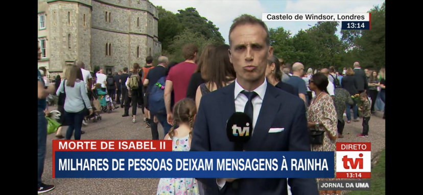 Pivôs no funeral da rainha