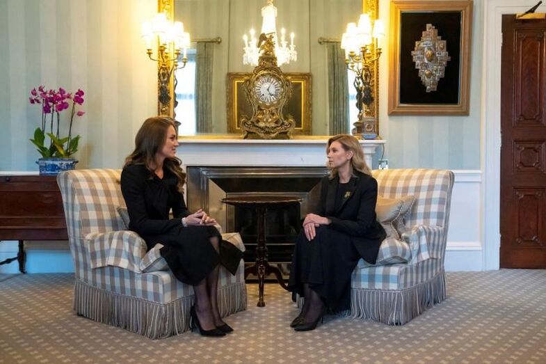 Olena Zelenska, Kate Middleton, funeral rainha Isabel II