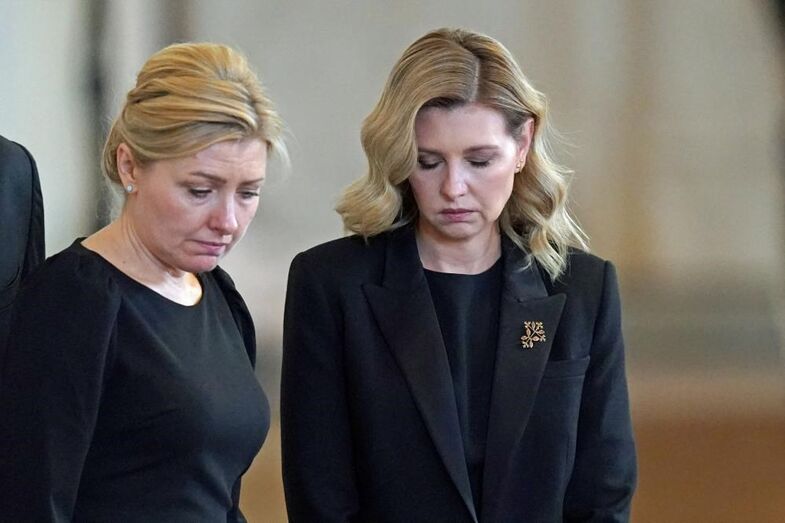 Olena Zelenska, Ucrânia, Inglaterra, funeral rainha Isabel II