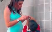 Carolina Carvalho mostra barriga de grávida em vídeo especial