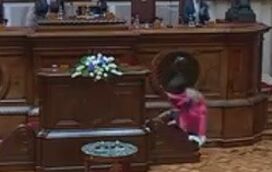 A aparatosa queda de Edite Estrela no Parlamento