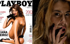 Ex-Miss Playboy Liliana Queiroz em sessão fotográfica fantasmagórica dedicada ao Halloween