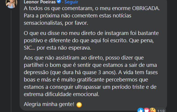 Leonor Poeiras, SIC