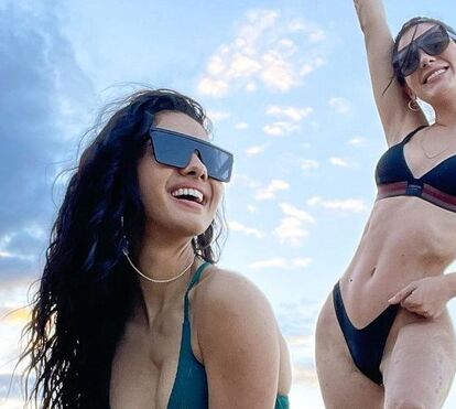 As fotos mais calientes e ousadas das misses Fabiola Valentín e Mariana Varela, que se casaram