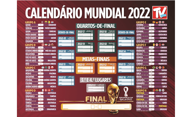 Calendário do Mundial 2022: onde e quando pode ver os jogos na TV, Futebol