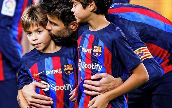 Piqué com os filhos