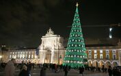 Iluminações de natal Praça do Comércio em Lisboa  
