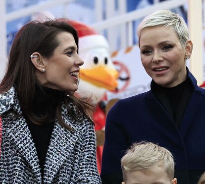 Num raro momento de cumplicidade, princesa Charlene e Charlotte Casiraghi juntas, dando mostras que a paz está de volta ao Mónaco