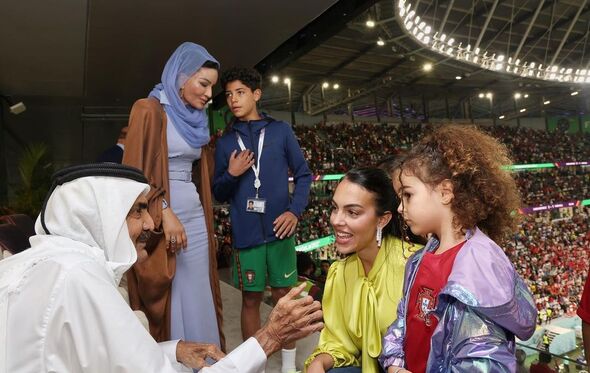 Georgina Rodríguez e a sheikha Moza