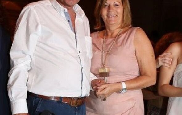 Fernando Santos com a mulher