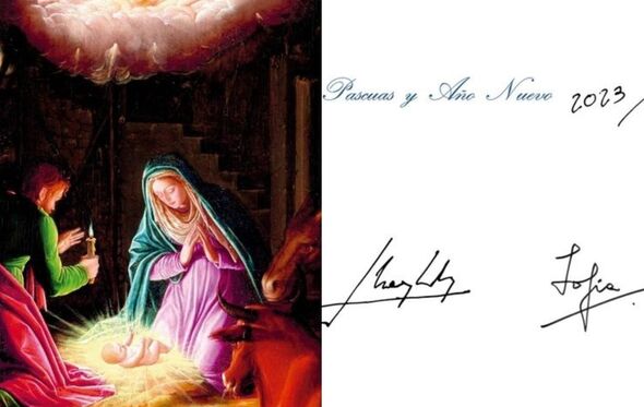 Postal de Natal de Sofia e Juan Carlos