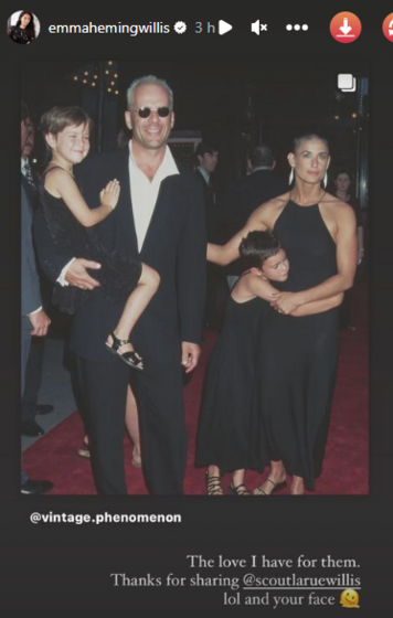 Emma Heming Willis declara-se a Demi Moore e Bruce Willis