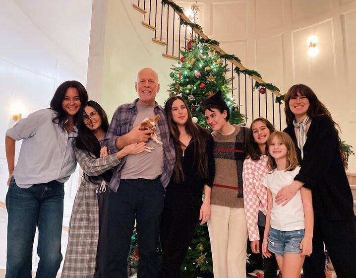 Demi Moore, Emma Heming Willis, e Bruce Willis