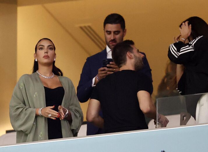 Georgina Rodríguez a ver a seleção no Qatar