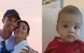 Filha de Cristiano Ronaldo e Georgina Rodríguez surge com brinco de diamante aos 9 meses