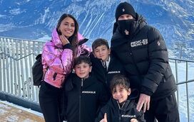 Leo Messi pegou na família e foi brincar na neve