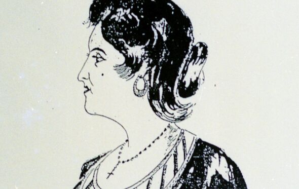 Severa, desenho a tinta da china do pintor Francisco Metrass