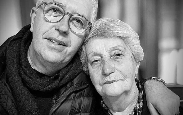 Mário Augusto com a mãe