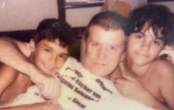 Miguel Falabella com os filhos, Theo e Cassiano