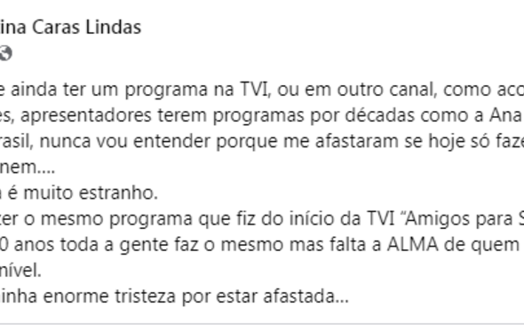 Cristina Caras Lindas, TVI