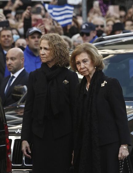 Juan Carlos ao lado dos filhos e de Sofia