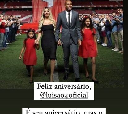 Relação de Luisão do Benfica e Brenda Mattar de novo em crise depois de reconciliação