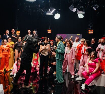 Toda a festa no palco da primeira semifinal 