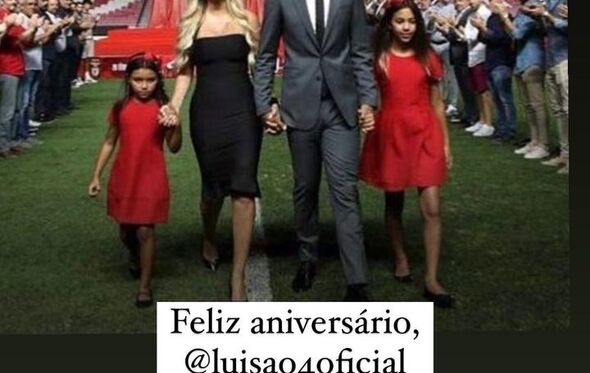 Luisão e Brenda Mattar