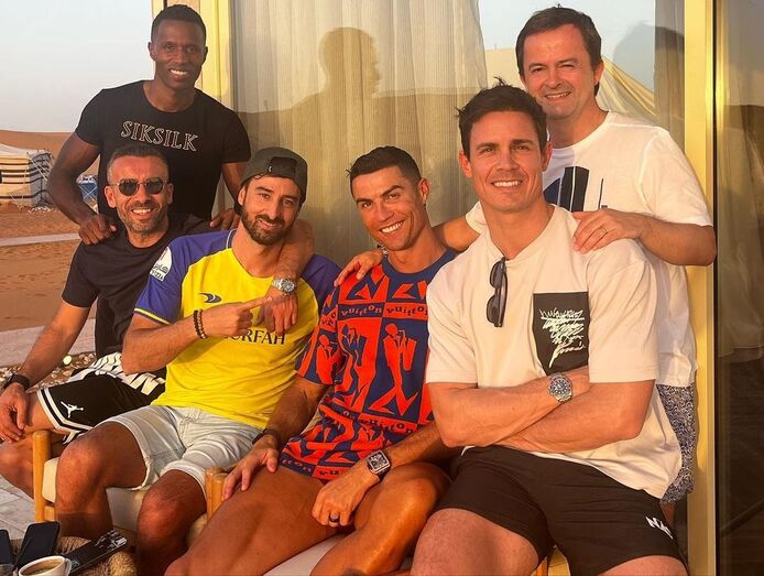 Cristiano Ronaldo, Georgina Rodrígez, Cristianinho, José Semedo, Miguel Paixão, Ricardo Regufe, Edu Aguirre