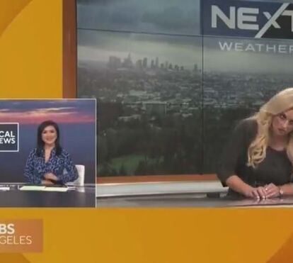 Apresentadora do tempo desmaia em direto na TV e deixa colegas em choque