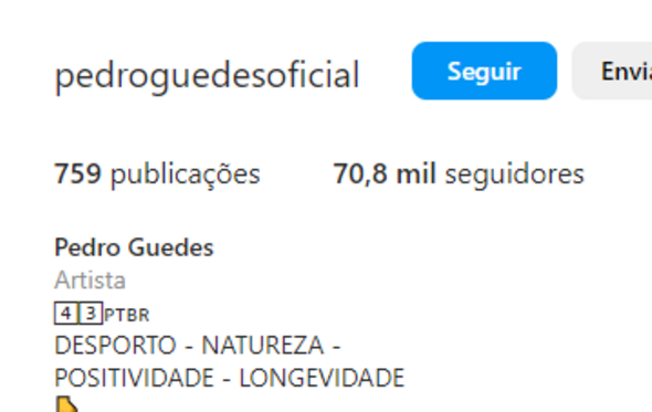 Pedro Guedes, luto, avô