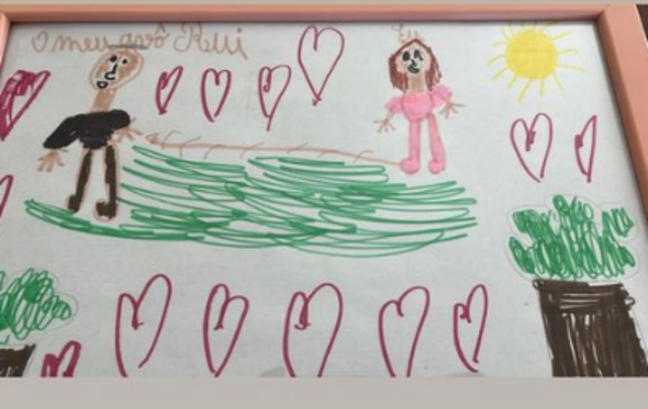 Desenho da filha de Dália Madruga