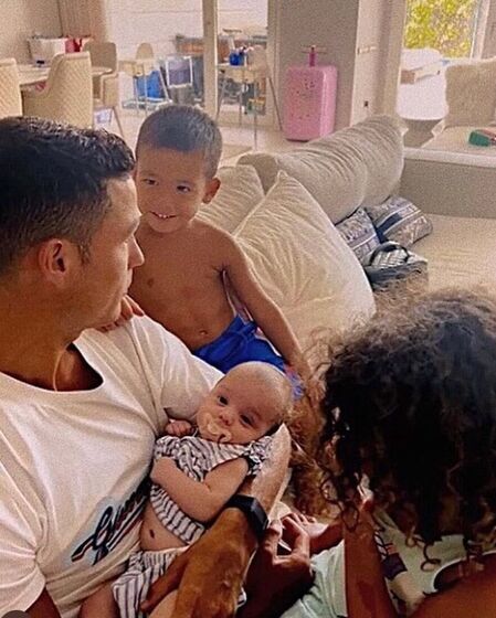 Cristiano Ronaldo com os filhos