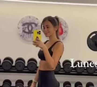 Mulher de Messi imita Georgina no ginásio... mas Antonela Roccuzzo não tem as curvas de Gio