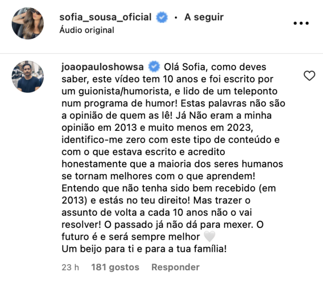 João Paulo Sousa, Sofia Sousa