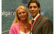 Rui Costa com a ex-mulher, Rute
