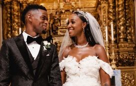 Futebolista Nélson Semedo e Marlene Alvarenga deram o nó após 12 anos de namoro