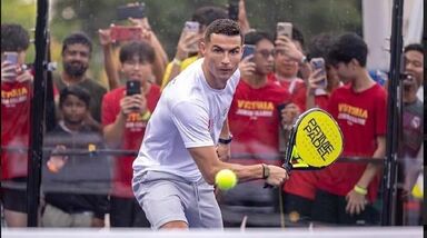 Depois do futebol, o padel: Cristiano Ronaldo mostra talento em desporto da moda