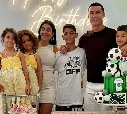 Cristiano Ronaldo e Georgina Rodríguez celebraram aniversário de Eva e Mateo
