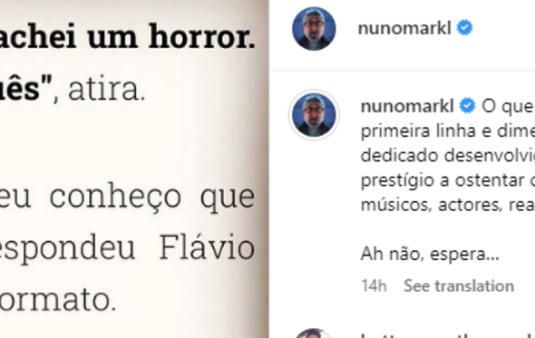 Nuno Markl critica Helena Isabel