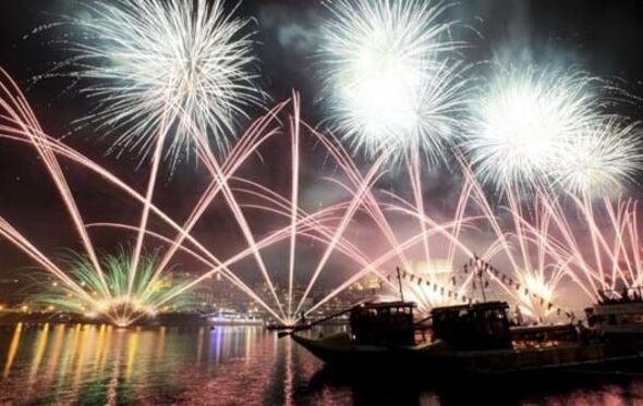 O fogo de artifício no São João
