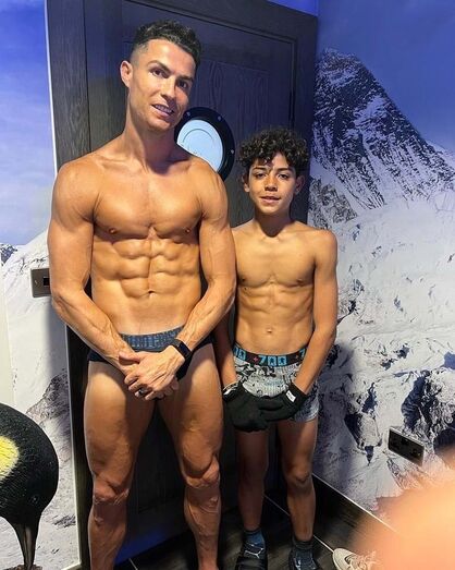 Cristianinho Jr. com Cristiano Ronaldo