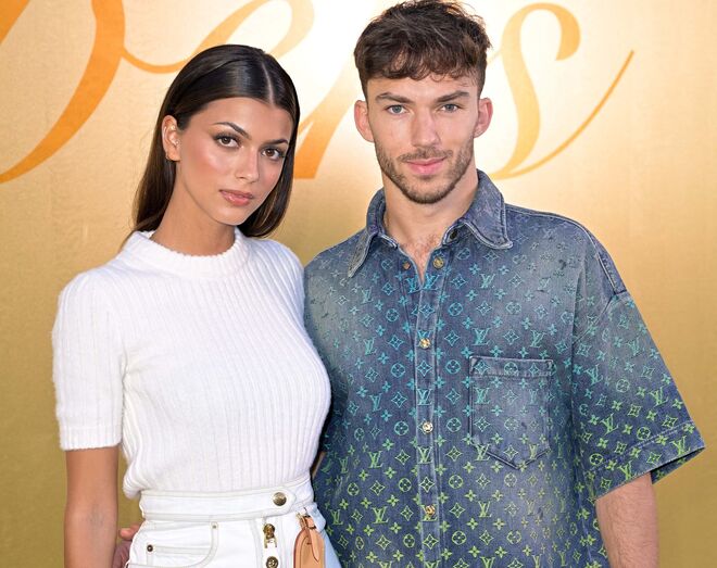 Kika Cerqueira Gomes e Pierre Gasly