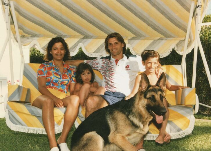 João Pinto e Carla Baía com os filhos nas férias