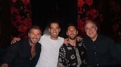 David Beckham, Sergio Busquets, Lionel Messi e Jorge Mas