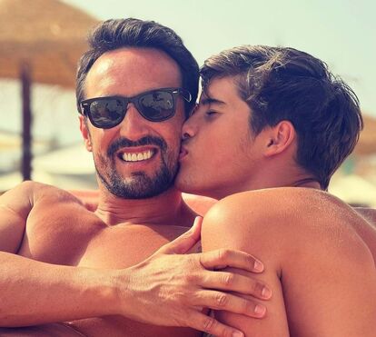 Os retratos da família feliz. Diana Chaves mostra imagens amorosas com o enteado e a filha
