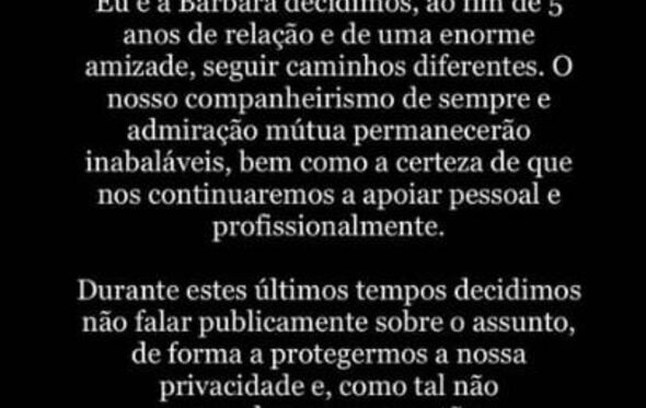 José Condessa, Bárbara Branco, fim do namoro
