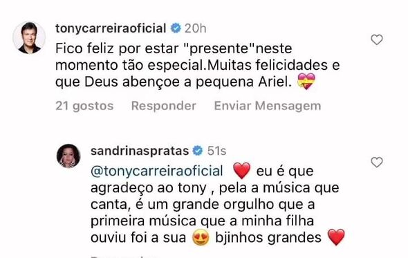 Sandrina Pratas, Tony Carreira