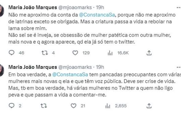 Maria João Marques, Twitter